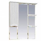 Шкаф-зеркало 75 см, белая пленка, левый, Misty Лорд 75 L П-Лрд04075-012СвЛ