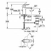 Смеситель для раковины (д.к) Grohe Eurosmart Cosmopolitan 23325000