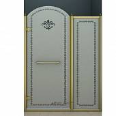 Душевая дверь в нишу 100 см, профиль бронза, левая, Cezares RETRO-B-11-100-PP-Br-L