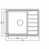 Мойка из нержавейки 610х500 мм, сталь, Seaman Eco Roma SMR-6150A.0 без отверстий