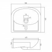 Раковина 50 см Акватон Акватоп 50 1WH110171