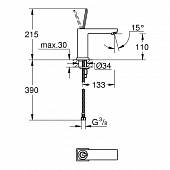 Смеситель для раковины Grohe Eurocube Joy 23658000