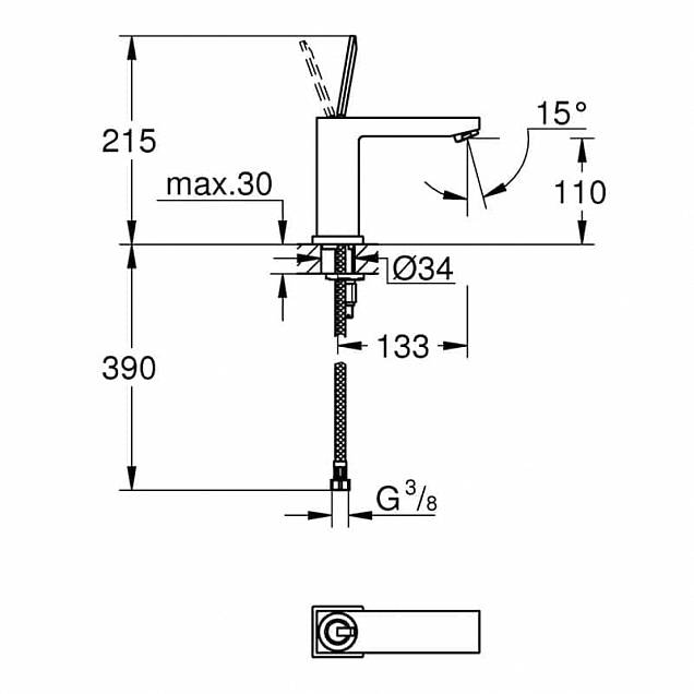 Фотография товара Grohe Eurocube Joy 23658000Gr