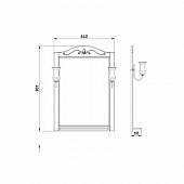 Зеркало ASB-Woodline Салерно 65 антикварный орех