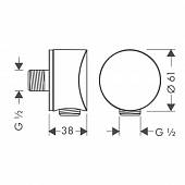 Шланговое подсоединение Hansgrohe Fixfit S 27456000