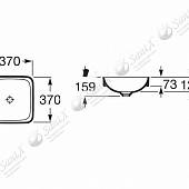 Раковина 37 см Roca Inspira Square 32753R000