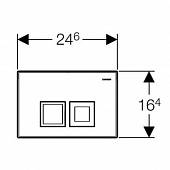 Накладная панель,матовый хром, Geberit "Delta 50"  115.135.46.1
