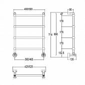 Полотенцесушитель водяной, бронза, Margaroli Sole 442TS3604OB