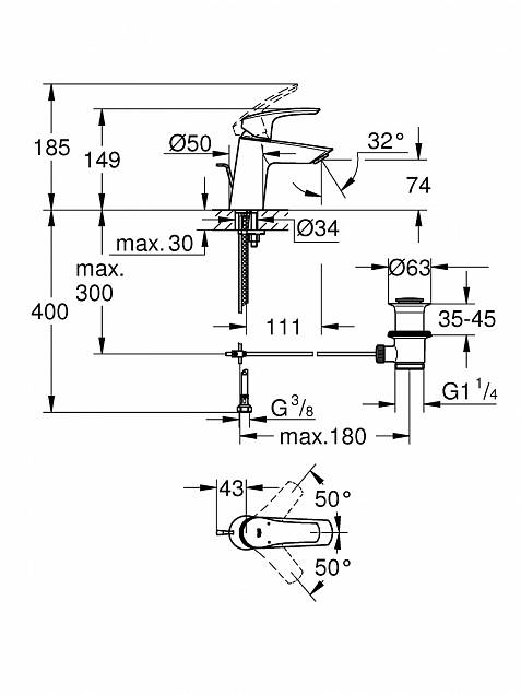 Фотография товара Grohe Eurosmart 23965003Gr