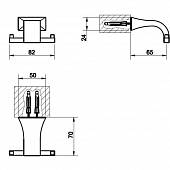 Крючок двойной, хром, Gessi Mimi 33321.031