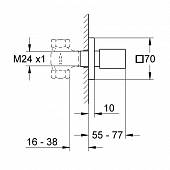 Накладная панель скрытой вентильной головки Grohe Eurocube 19910000