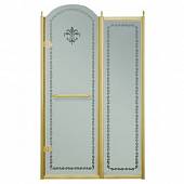 Душевая дверь в нишу 120 см, профиль золото, левая, Cezares RETRO-B-11-120-PP-G-L
