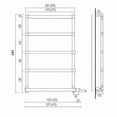 Полотенцесушитель электрический, бронза, Margaroli Sole 5424705OBPB