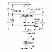 Смеситель для раковины (д.к) Grohe Grandera 23303IG0