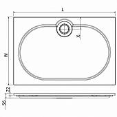 Душевой поддон 120х80 см, латте, Cezares TRAY-S-AH-120/80-56-LT