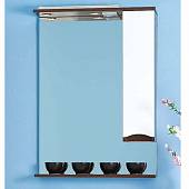 Зеркало-шкаф, венге/белый глянец, Бриклаер Токио 80 R 4627125411601