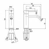 Смеситель для раковины, графит M&Z MZ-Expo MZE00225