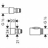 Удлинитель Hansgrohe 13596000