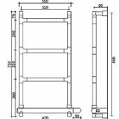 Полотенцесушитель электрический, бронза, Margaroli Sereno 5823204OBNB