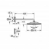 Верхний душ Grohe Rainshower SmartConnect 26642000