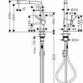 Смеситель для кухни, под сталь Hansgrohe Talis M54 72808800