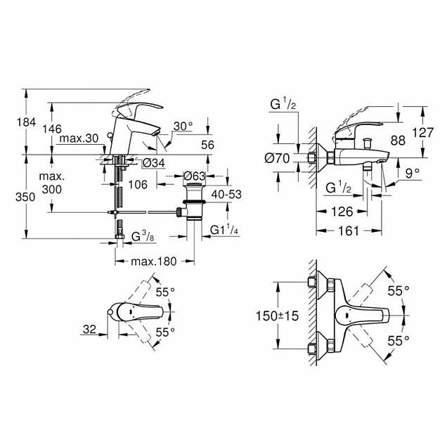 Фотография товара Grohe Eurosmart 124446Gr