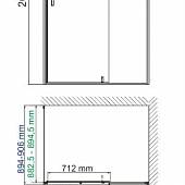 Душевой уголок 120х90 см WasserKRAFT Neime 19P07