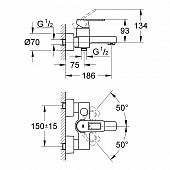 Смеситель для ванны Grohe Quadra 32638LS0