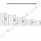 Полотенцесушитель водяной 60х70, хром ЛБ4 Bamboo