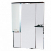 Шкаф-зеркало 75 см, белый/венге, левый, Misty Франко 75 L П-Фра04075-252СвЛ