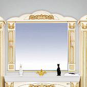 Зеркало 120 см, бежевое патина, Misty Барокко 120 Л-Бар02120-033