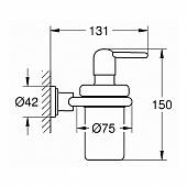 Дозатор жидкого мыла, хром/серебро Grohe Atrio 40306BE0