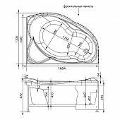 Панель фронтальная 160 см, белая, правая, Aquanet Jamaica 160 R 00139559