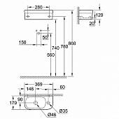 Раковина 37 см Grohe Euro Ceramic 3932700HGr