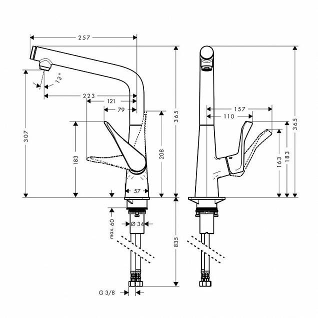 Фотография товара Hansgrohe Metris Select M71 73810800