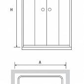 Душевая дверь в нишу 170 см, проф. хром, RGW Classic CL-10 04091017-11