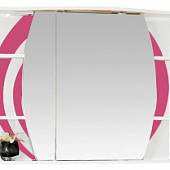 Шкаф-зеркало 80 см, розовый, левый, Misty Каролина 80 L П-Крл02080-295СвЛ