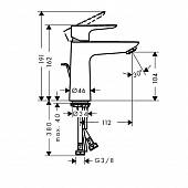 Смеситель для раковины (д.к.) Hansgrohe Talis E 71710670