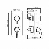 Смеситель для ванны WasserKraft Sauer 7171