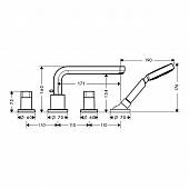 Смеситель для ванны Hansgrohe Metris S 31446000