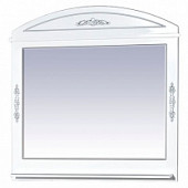 Зеркало 85 см, белый с серебром, Misty Рига 85 П-Риг02085