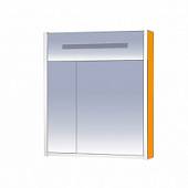 Шкаф-зеркало 65 см, оранжевый зеркальный, Misty Джулия 65 Л-Джу04065-1310