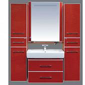 Комплект мебели подвесной 80 см, красная кожа, Misty Гранд Lux 80 Croco Л-Грл01080-0492ЯКр-K