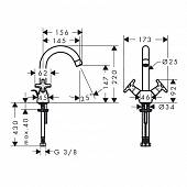 Смеситель для раковины (д.к) Hansgrohe Logis Classic 71270000