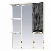 Шкаф-зеркало 75 см, бело-черный, правый, Misty Лорд 75 R П-Лрд04075-232СвП
