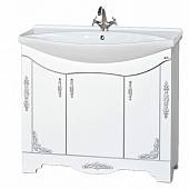 Комплект мебели 105 см, белая с серебром, Misty Рига 105 П-Риг01105-51Пр-K
