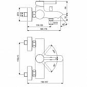 Смеситель для ванны, черный, Ideal Standard Ceraline BC199U4