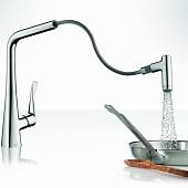 Смеситель для кухни, сталь, Hansgrohe Talis Select S 72822800