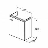 Тумба под раковину 45 см, белый лак глянцевый, Ideal Standard Connect Space C6747WG