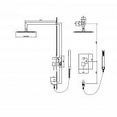 Душевая система, черная RGW SP-54 21140854-04